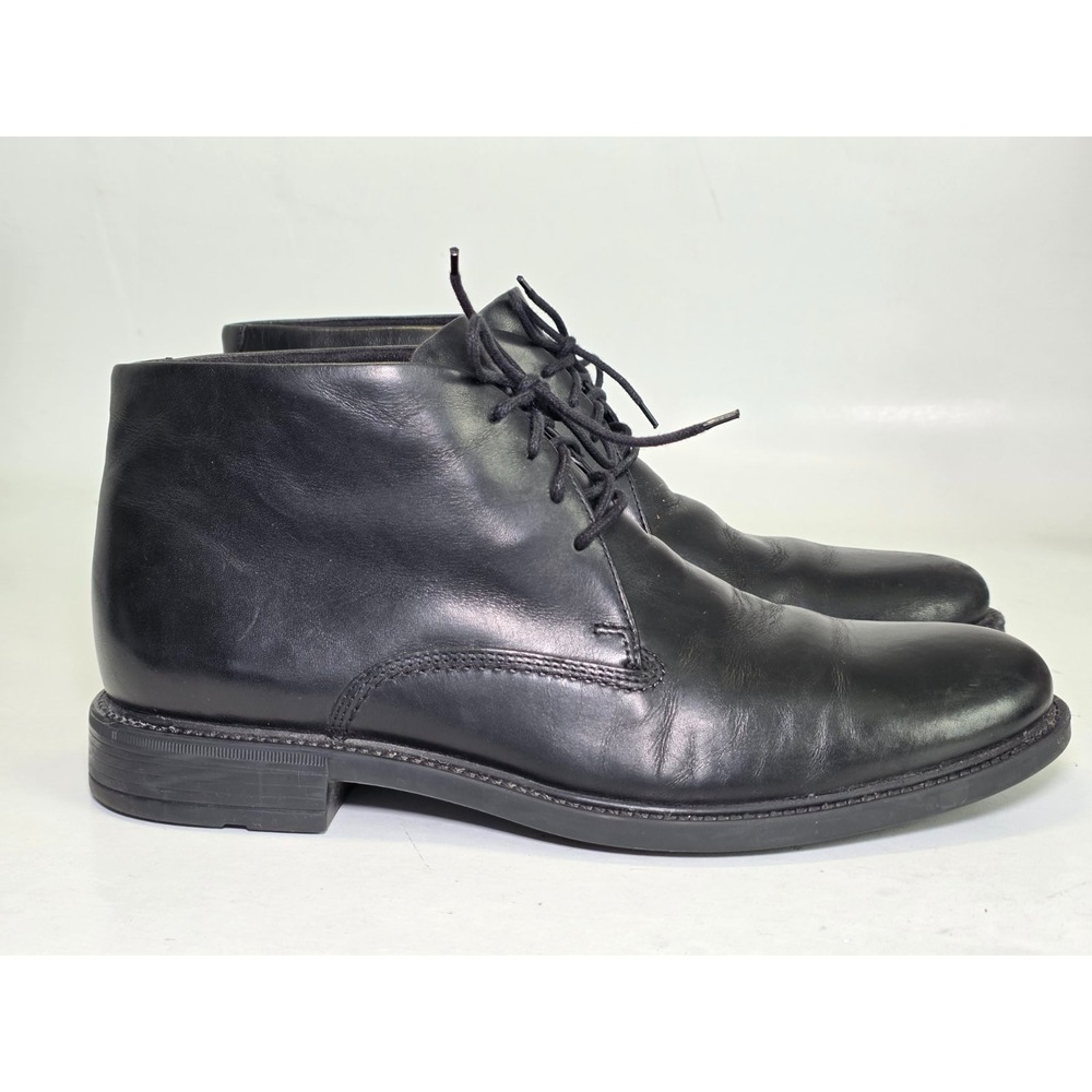 Bostonian Waterproof Men's Boots Size 10.5 M Black Chukka Lace Up Leather Shoes